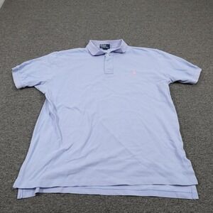 Polo Ralph Lauren Polo Shirt Mens 2XL XXL Lavender Pique Pink Pony Cotton